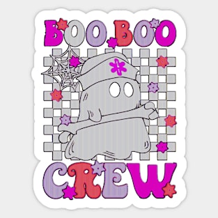 cute boo boo crew ghost paramedic emt ems nurse pumpkin halloween Sticker